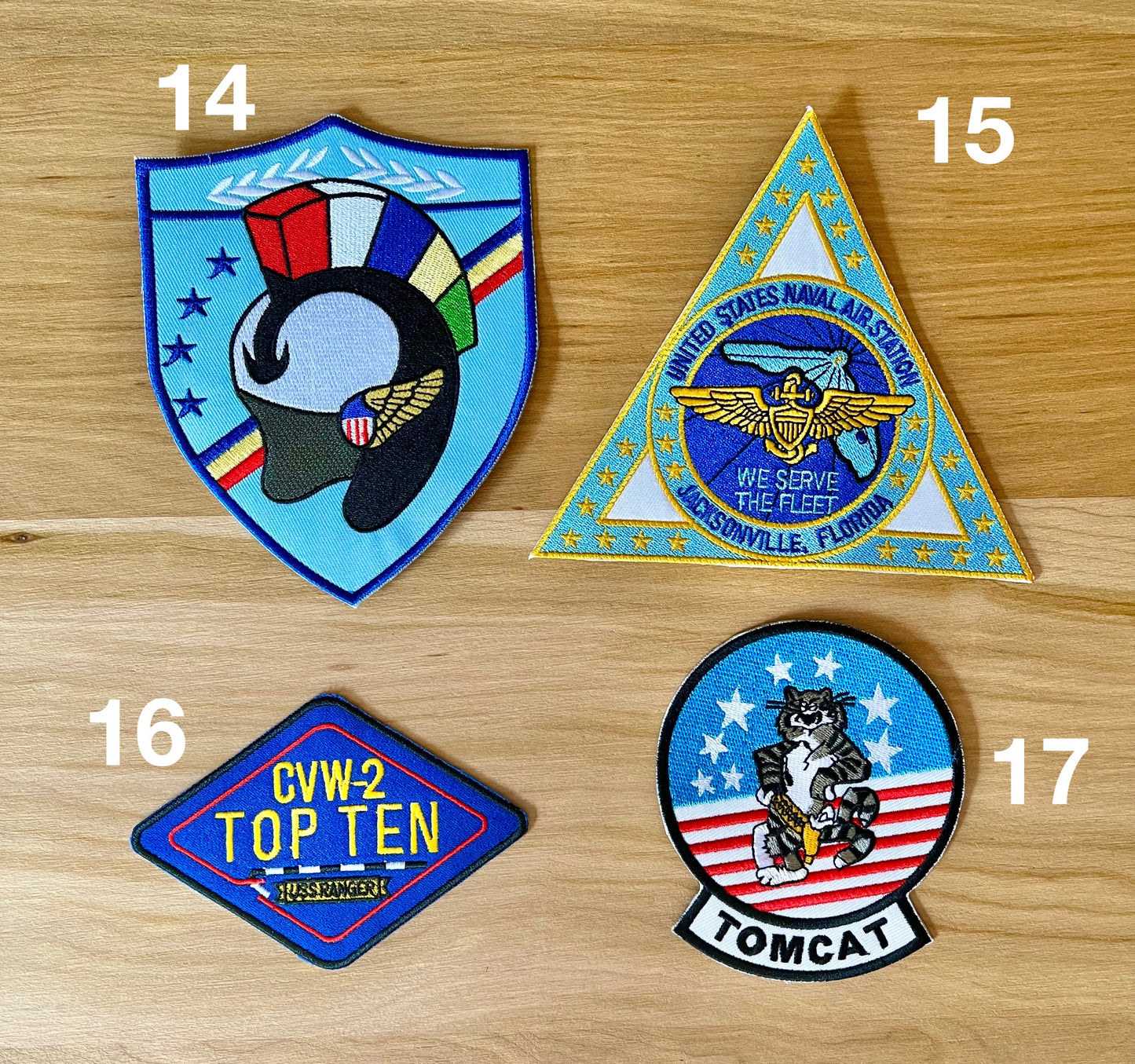 Top Gun Maverick Leather Jacket Embroidered Patches Set Iron On Sew Badge DIY Prop Costume Uniform Pete Mitchell US Navy Tomcat
