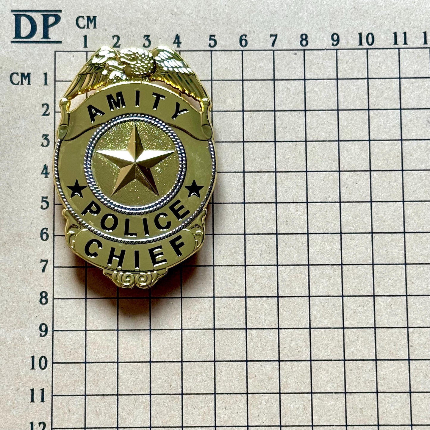 Jaws Amity Police Chief Martin Brody Embroidered Patch Iron On Sew Badge DIY Prop Uniform Costume Quint White Shark Island Enamel Pin 2