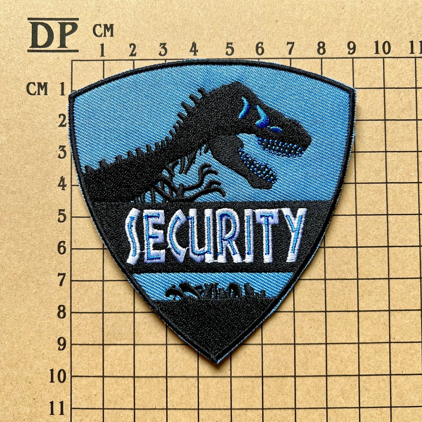 Jurassic World Security Uniform Embroidered Patch Iron On Sew Badge DIY Prop Costume Nublar Island InGen Park Blue Dino Dinosaur T Rex