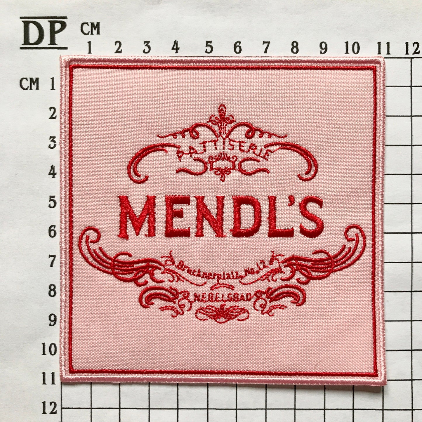 The Grand Budapest Hotel Mendl’s Pattiserie Patch Embroidered Sew On Iron On Badge DIY Costume Wes Anderson Zero Moustafa Nebelsbad Cake Box