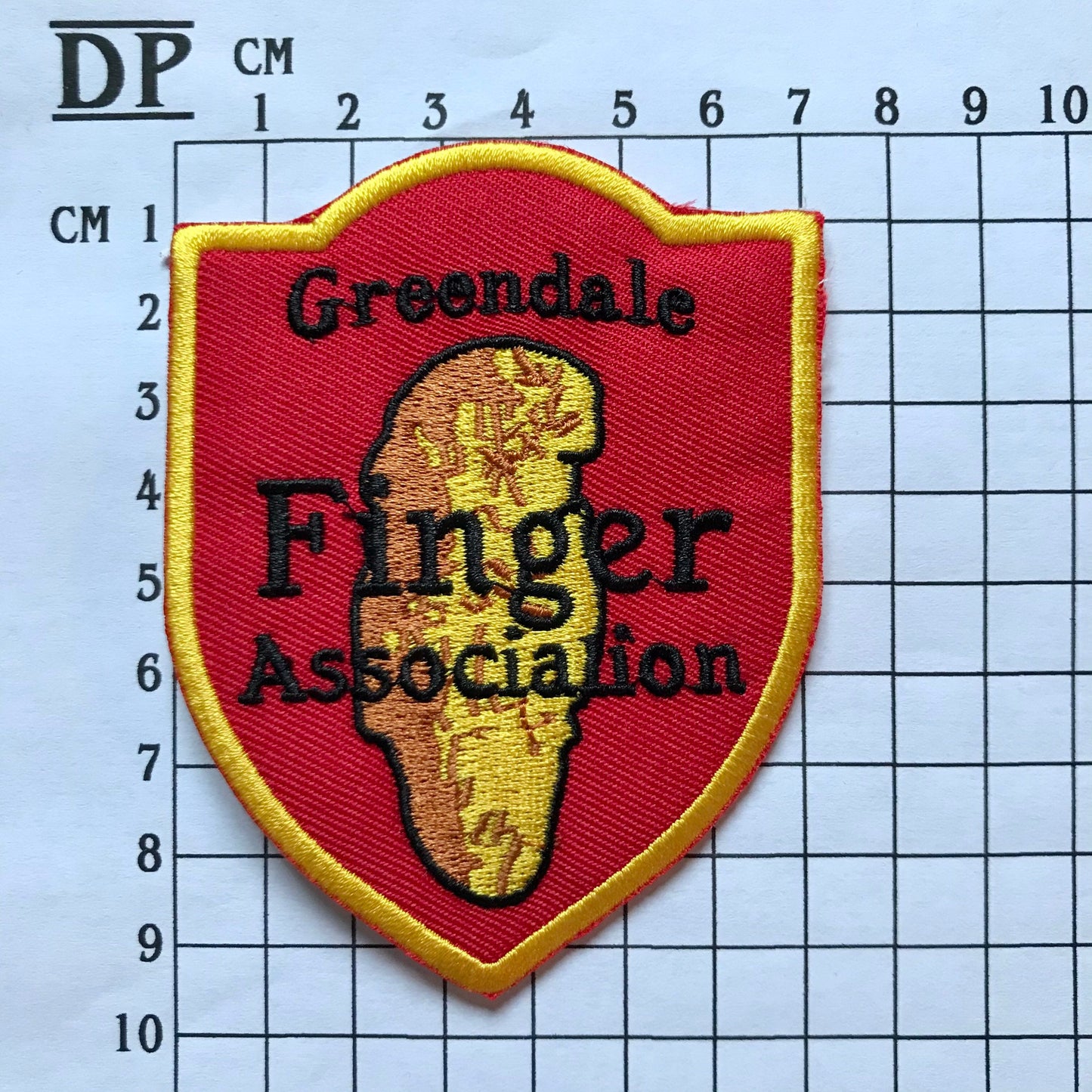 Community Greendale Finger Association Uniform Costume Patch Embroidered Sew On Iron On Badge Parche DIY TV Show Annie Jeff Troy Abed Chang
