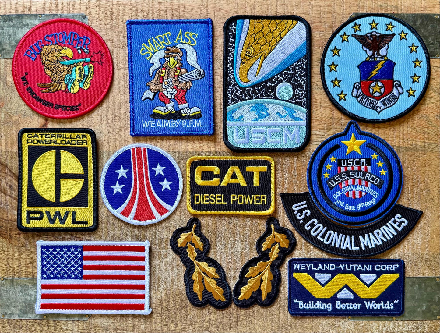 Aliens USCM Embroidered Crew Patches Iron On Sew Badge DIY Prop USS Sulaco Ellen Ripley Weyland Yutani Hudson Private Vasquez Al Apone Hicks
