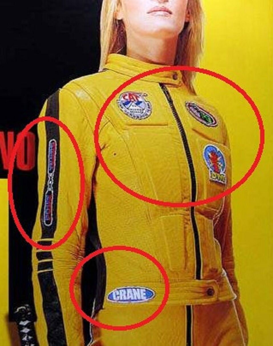 Kill Bill Beatrix The Bride Yellow Jacket Set Embroidered Iron On Sew Patch Badge DIY Prop Quentin Tarantino Volume 1 2 Kiddo Leather Budd