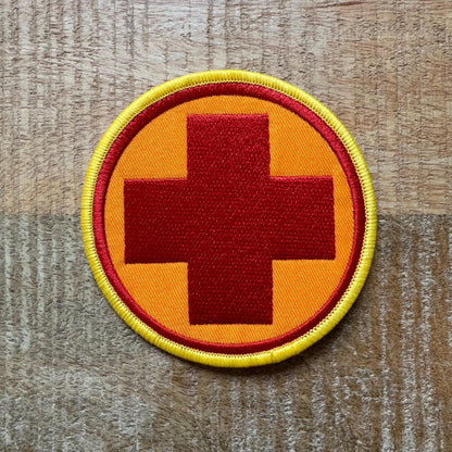 Team Fortress 2 Medic Mr Ludwig Uniform Embroidered Patch Iron On Sew Badge DIY Prop Costume TF2 Doctor Assisted Homicide Red Blu Koth Game