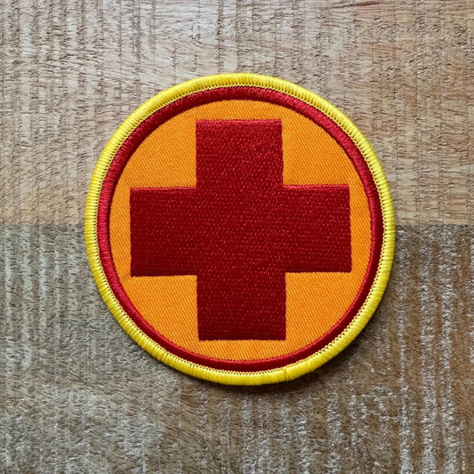 Team Fortress 2 Medic Mr Ludwig Uniform Embroidered Patch Iron On Sew Badge DIY Prop Costume TF2 Doctor Assisted Homicide Red Blu Koth Game