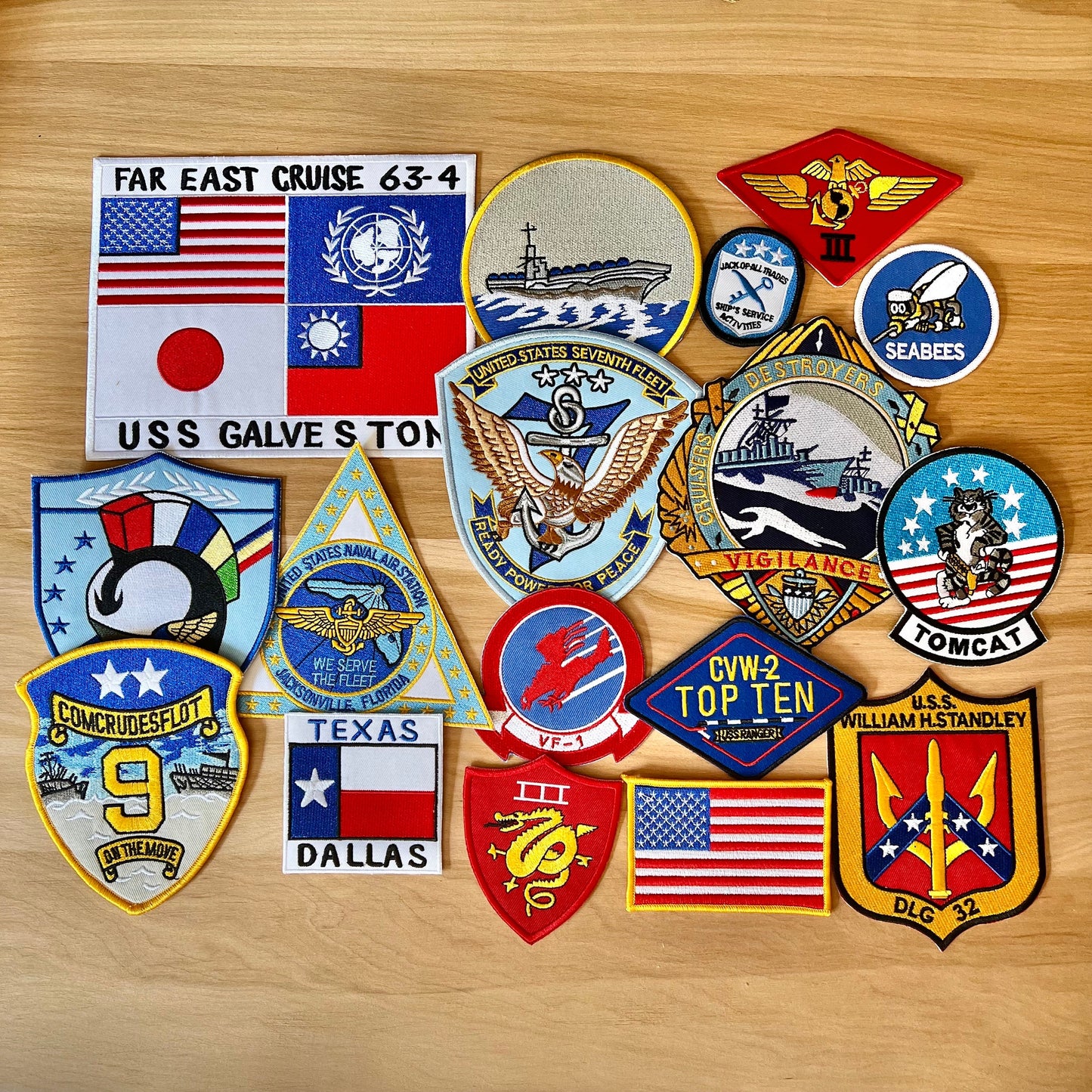 Top Gun Maverick Leather Jacket Embroidered Patches Set Iron On Sew Badge DIY Prop Costume Uniform Pete Mitchell US Navy Tomcat