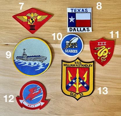 Top Gun Maverick Leather Jacket Embroidered Patches Set Iron On Sew Badge DIY Prop Costume Uniform Pete Mitchell US Navy Tomcat