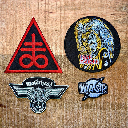 Stranger Things Eddie Munson & Steve Vest Patches Set Embroidered Iron On Sew Badge DIY Prop Vecna Hawkins Metal Blue Jeans Leviathan Cross