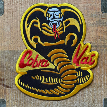 Karate Kid Cobra Kai Back Big Dojo Complete Uniform Embroidered Patch Iron On Sew Badge Prop Johnny Lawrence Strike First Hard No Mercy DIY