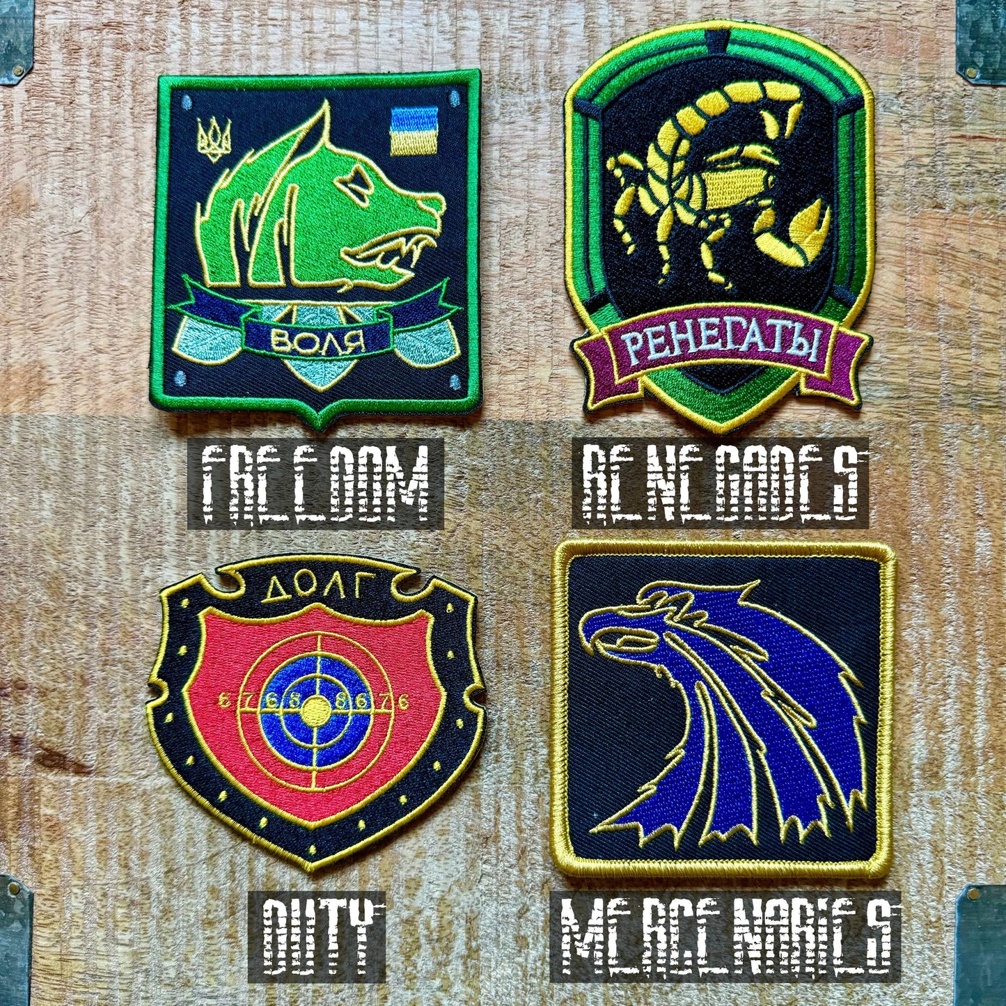 STALKER Game Factions Set Embroidered Patch Iron On Sew Uniform Badge DIY Prop S.t.a.l.k.e.r. 2 Loners Monolith Bandits ISG Duty Renegades