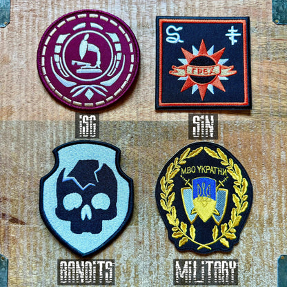 STALKER Game Factions Set Embroidered Patch Iron On Sew Uniform Badge DIY Prop S.t.a.l.k.e.r. 2 Loners Monolith Bandits ISG Duty Renegades