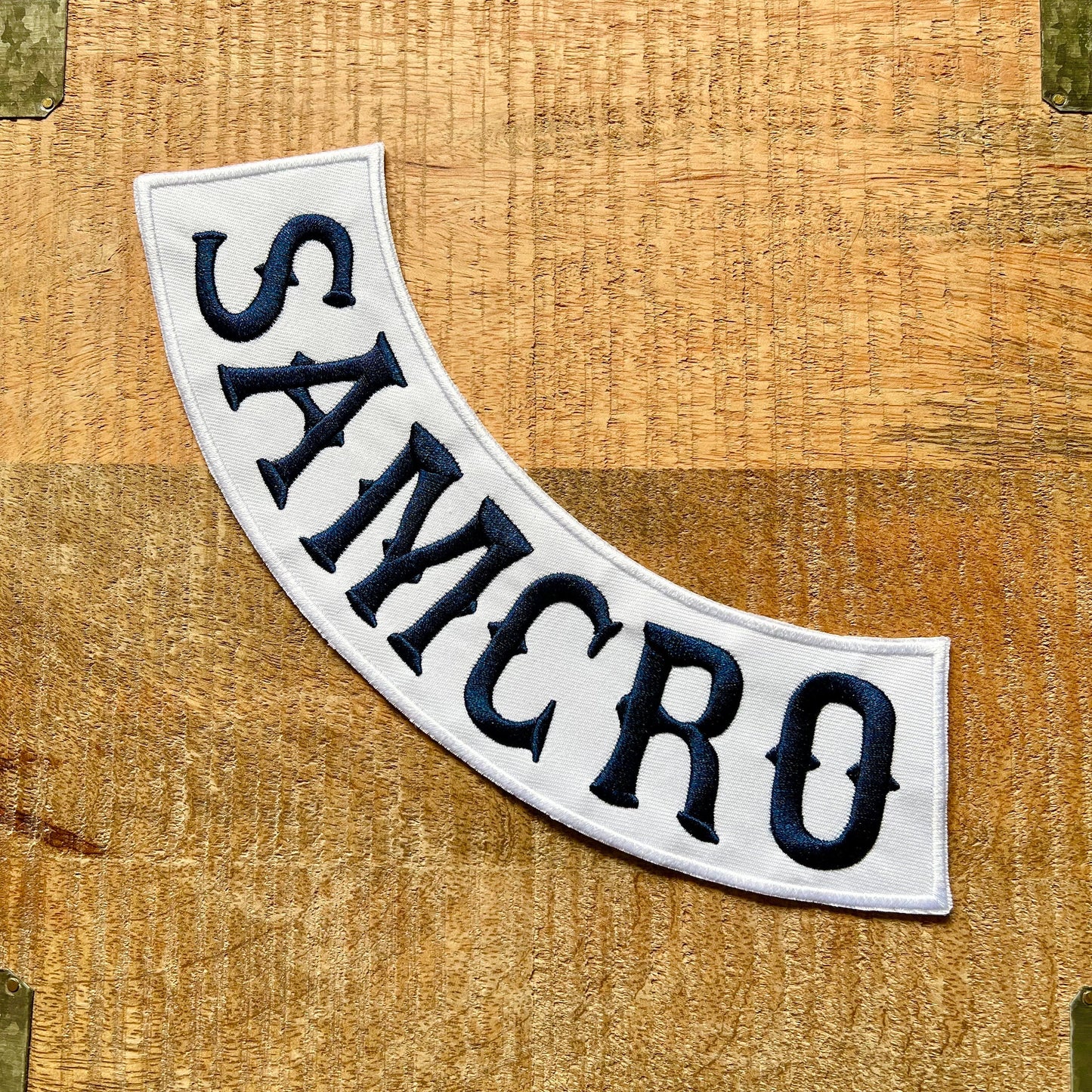 Sons Of Anarchy Jax Teller Leather Vest Embroidered Patches Set Iron On Sew Badge DIY Prop Costume Uniform Samcro SOA Men Of Mayhem MC Opie