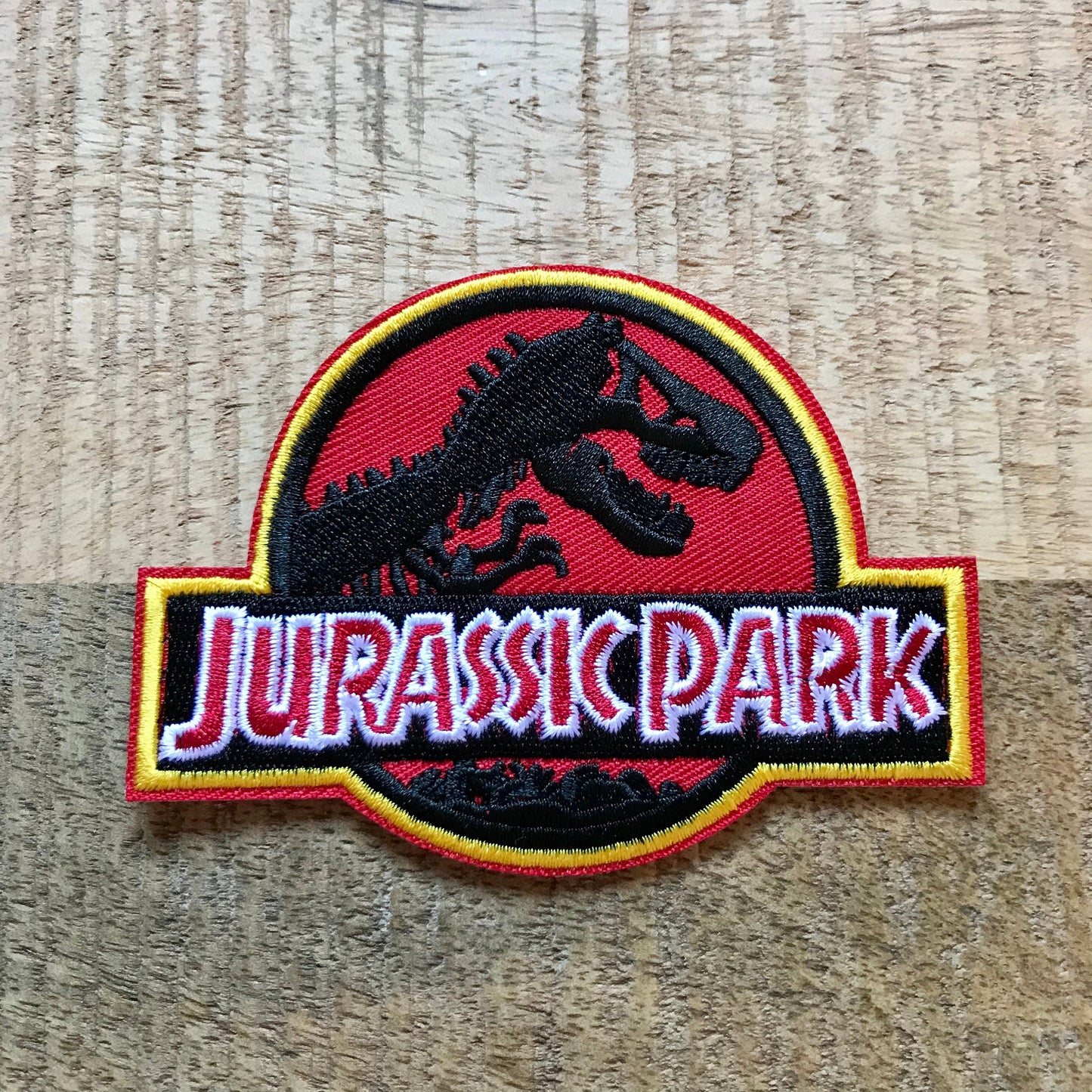 Jurassic Park Logo Inspired Embroidered Sew On Iron On Patch Badge Parche DIY Costume Nublar InGen - Demogorgon Patches - DP