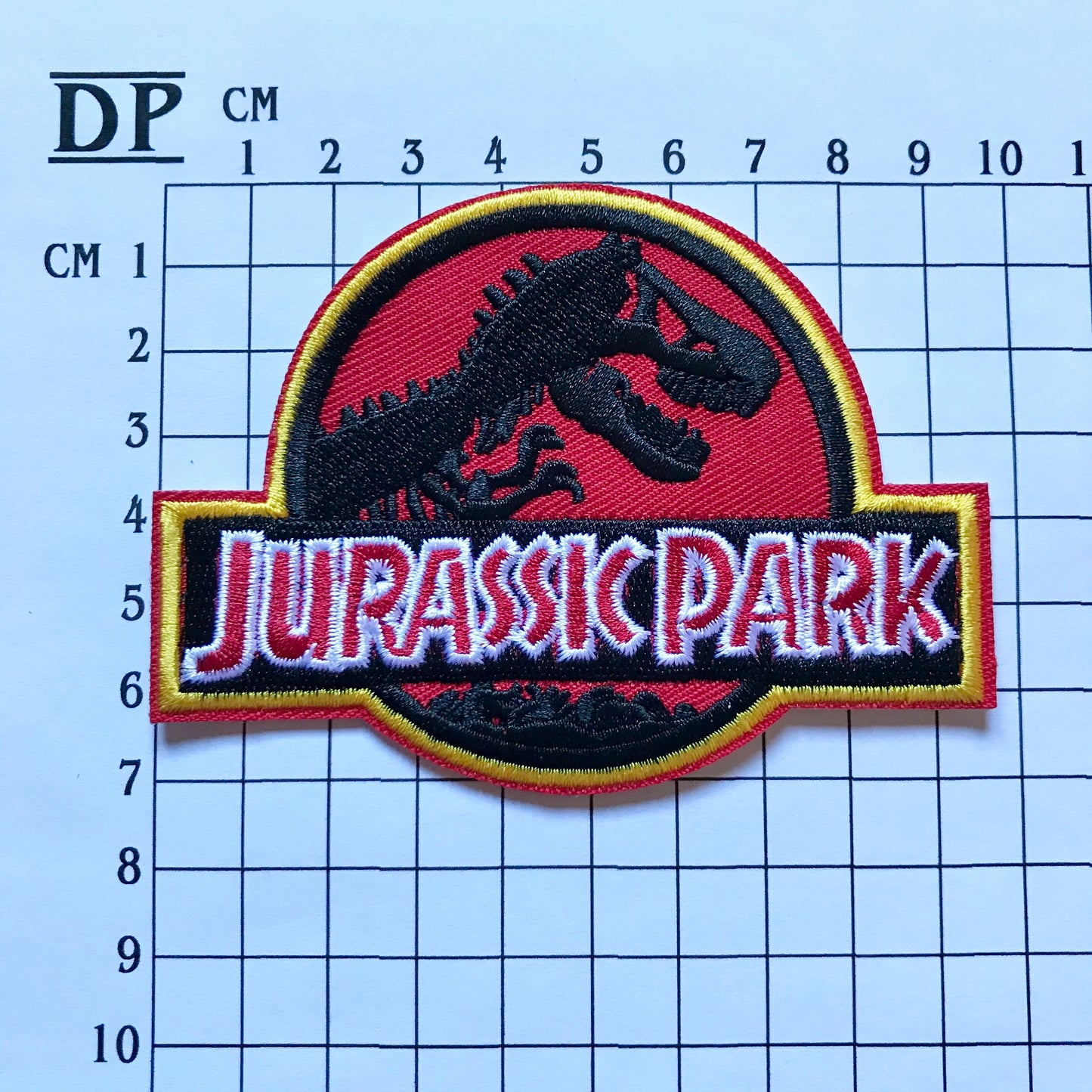 Jurassic Park Logo Inspired Embroidered Sew On Iron On Patch Badge Parche DIY Costume Nublar InGen - Demogorgon Patches - DP
