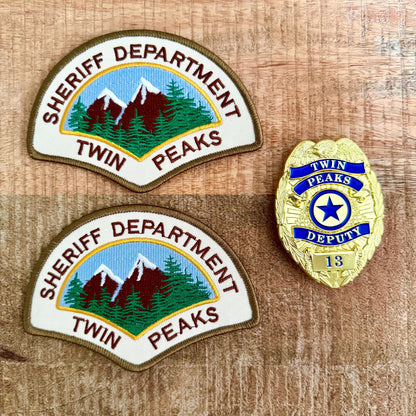 Twin Peaks Police Sheriff Department Full Set Embroidered Iron On Sew Patch And Badge 13 DIY Prop Dale Cooper Andy Brennan Hawk Harry Truman