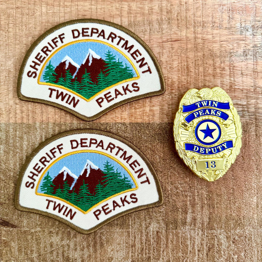 Twin Peaks Police Sheriff Department Full Set Embroidered Iron On Sew Patch And Badge 13 DIY Prop Dale Cooper Andy Brennan Hawk Harry Truman