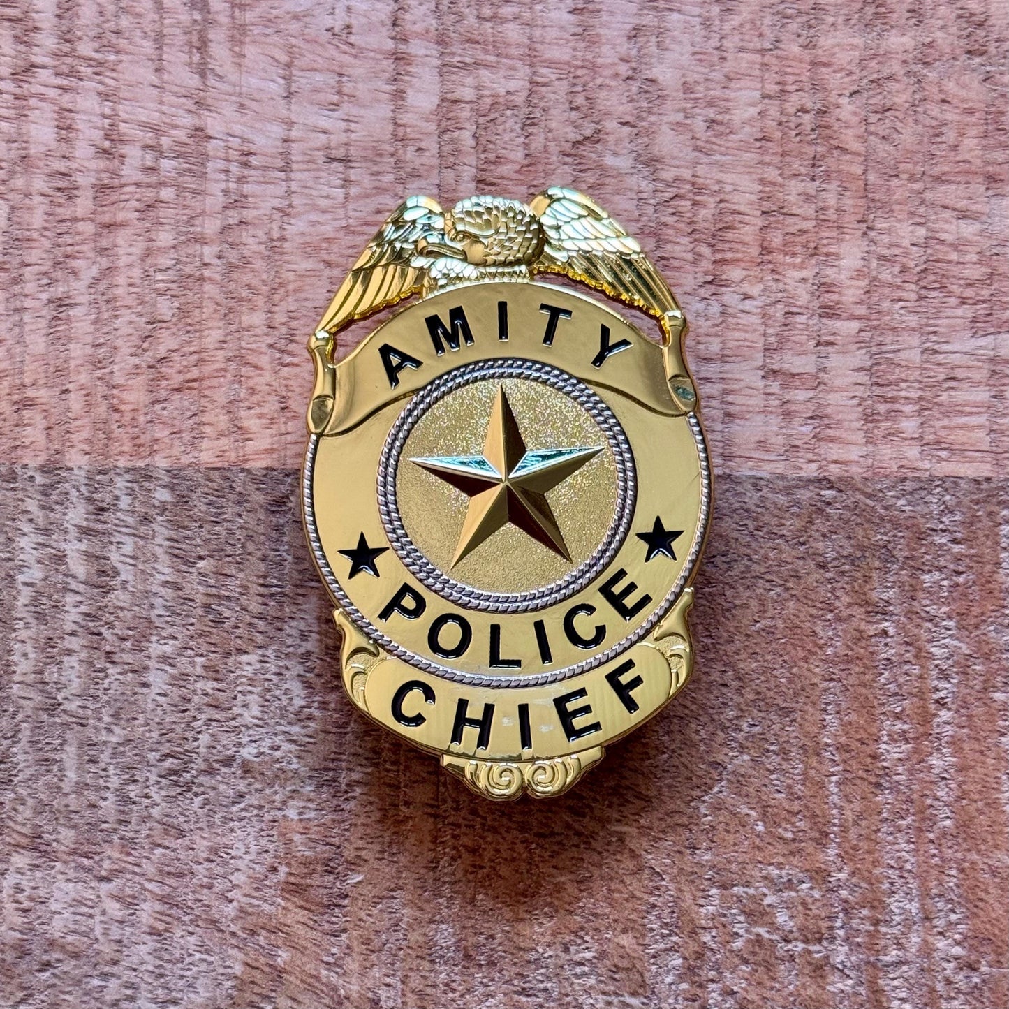 Jaws Amity Police Chief Martin Brody Embroidered Patch Iron On  Sew Badge DIY Prop Uniform Costume Quint White Shark Island Enamel Pin 2