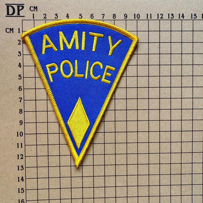 Jaws Amity Police Chief Martin Brody Embroidered Patch Iron On  Sew Badge DIY Prop Uniform Costume Quint White Shark Island Enamel Pin 2