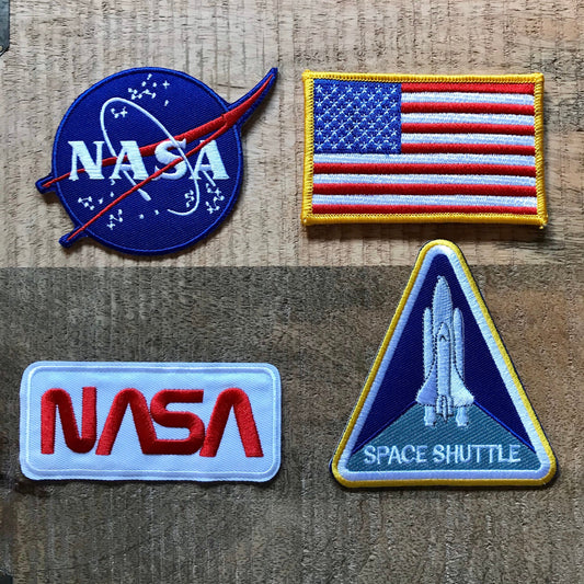 NASA Astronaut Set Patches Space Explorer Moon Embroidered Sew On Iron On Patch Badge DIY Costume - Demogorgon Patches - DP