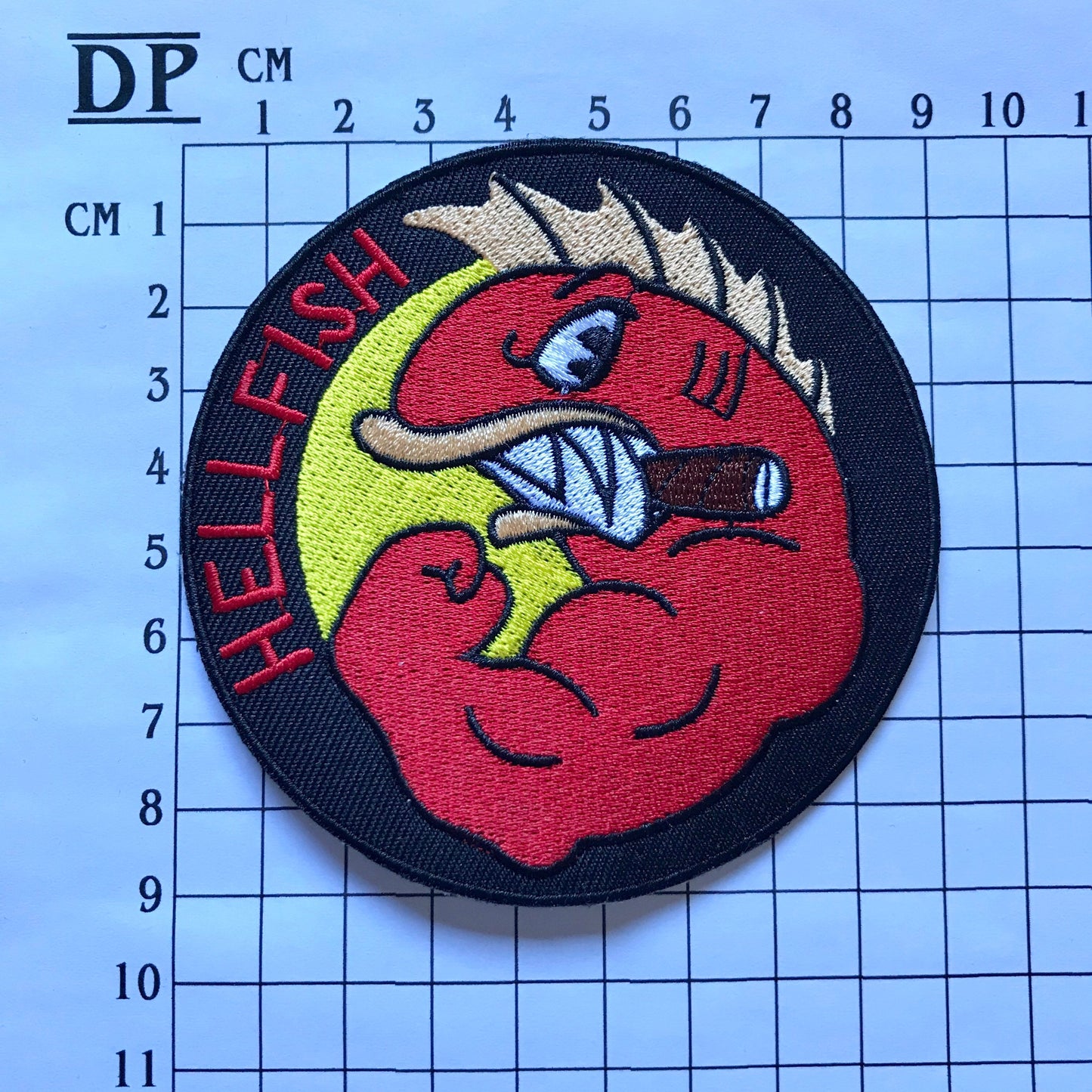 The Simpsons Flying Hellfish Grandpa Embroidered Sew On Iron On Patch Badge Parche Hell Fish DIY Costume - Demogorgon Patches - DP