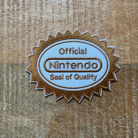Nintendo Seal Of Quality Embroidered Patch Sew On Iron On Badge Parche DIY Costume Uniform Insignia Official Super Mario NES SNES N64 Retro