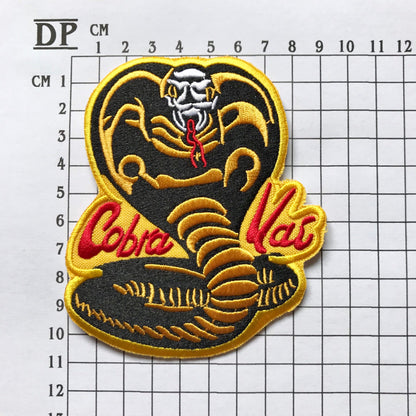 Cobra Kai Karate Kid Miyagi Do Uniform Set Embroidered Iron On Sew Patch Badge Strike First Hard No Mercy DIY Prop Costume Johnny Lawrence