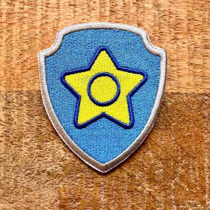 Paw Patrol Shields Embroidered Iron On Sew Patch Badge DIY Costume Prop Police Fire Pilot Kid Recycling Construction Water Rescue Jungle Bay