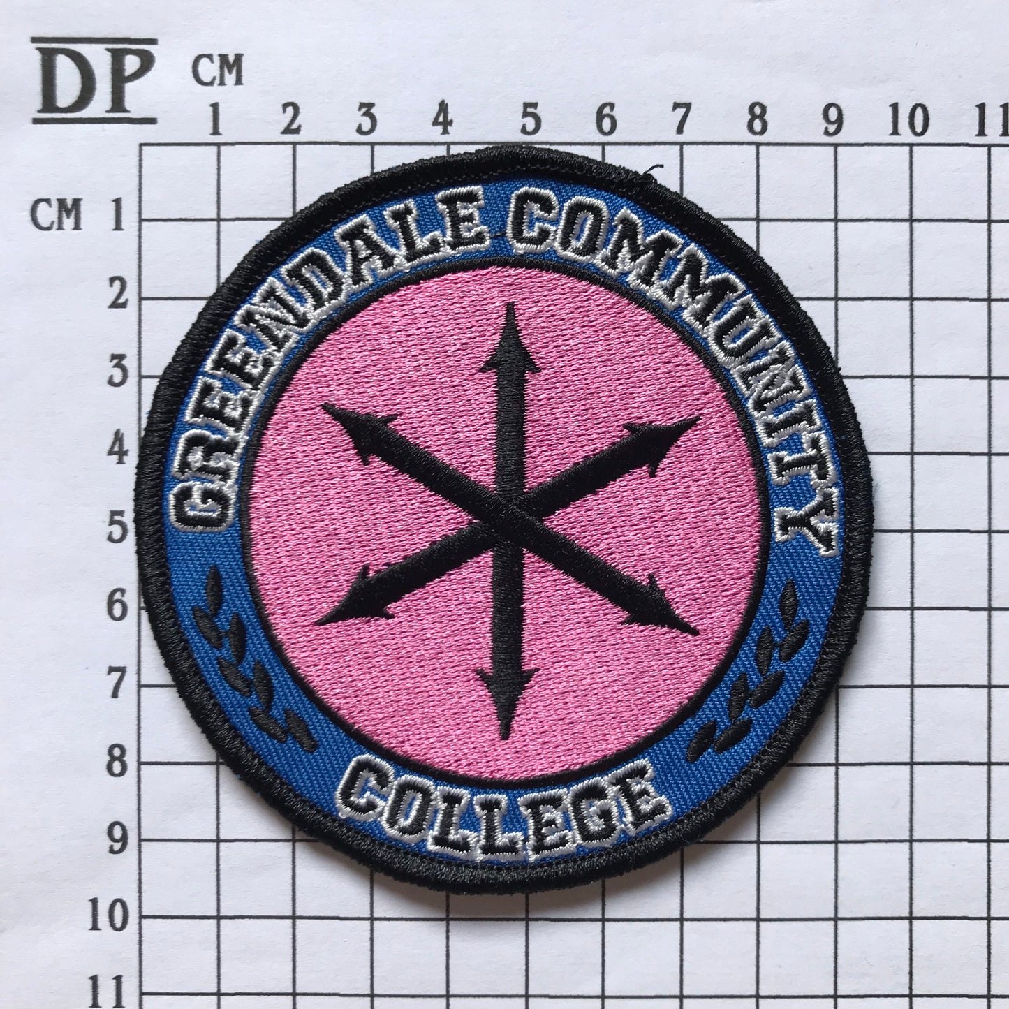 Community Greendale College Logo Uniform Costume Patch Embroidered Sew On Iron On Badge Parche DIY TV Show Annie Jeff Troy Abed Chang Anus