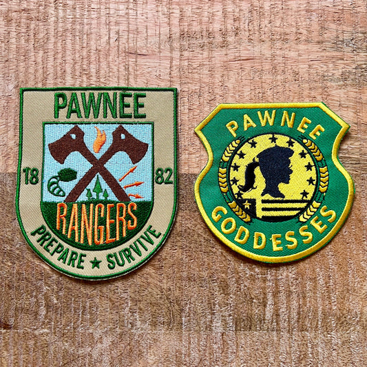 Parks And Recreation Leslie & Ron Uniform Patch Embroidered Iron On Sew Badge DIY Prop Costume Pawnee Goddesses Rangers Ann Andy Tom Rec