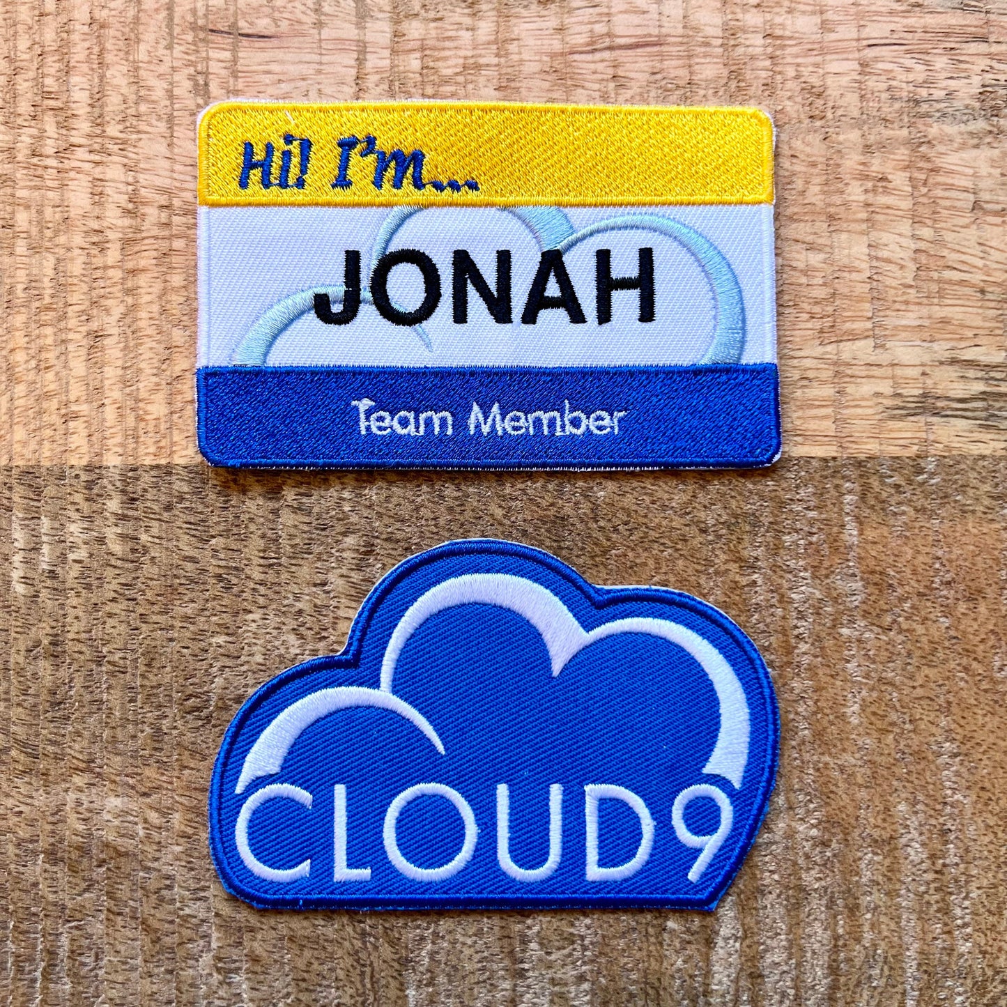 Superstore Cloud 9 Amy Jonah Name Uniform Costume Patch Embroidered Iron On Sew I’m Badge DIY Prop Team Member Cloud9 Sitcom Dina Glenn Bo