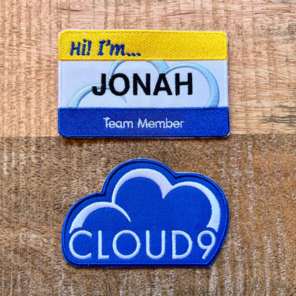 Superstore Cloud 9 Amy Jonah Name Uniform Costume Patch Embroidered Iron On Sew I’m Badge DIY Prop Team Member Cloud9 Sitcom Dina Glenn Bo