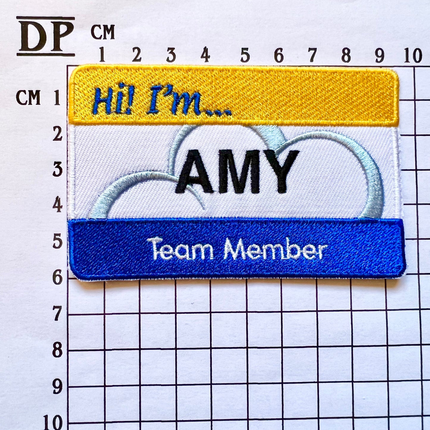 Superstore Cloud 9 Amy Jonah Name Uniform Costume Patch Embroidered Iron On Sew I’m Badge DIY Prop Team Member Cloud9 Sitcom Dina Glenn Bo