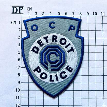 RoboCop Detroit Police Uniform Patch Embroidered Iron On Sew On Badge DIY Alex Murphy Anne Lewis Costume Prop Omni Consumer Products OCP 209
