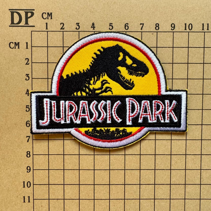 Jurassic Park John Ray Arnold Uniform Crew Embroidered Patch Sew On Iron On Badge Parche DIY Costume InGen Dennis Nedry Dr Ian Malcolm Sorna