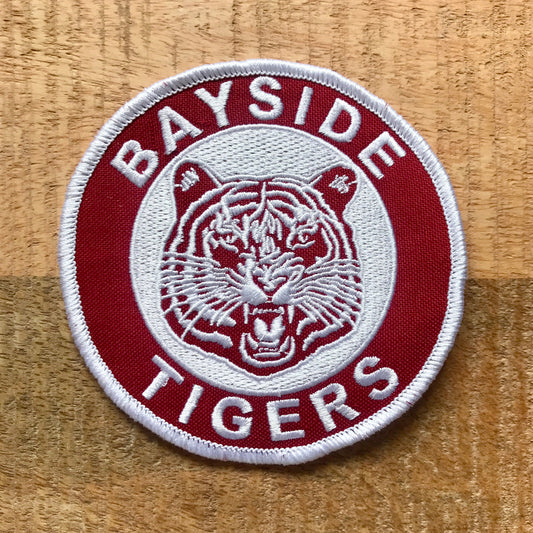 Saved By The Bell Bayside Tigers Uniform Patch Embroidered Iron On Sew On Badge DIY TV Show Costume Kelly AC Slater Lisa Screech Zack Jessie
