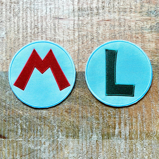 Super Mario Bros Mario & Luigi Hat Embroidered Patch Sew On Iron On Badge Parche DIY Costume Uniform Kart World Party 2 3 Demogorgon Patches