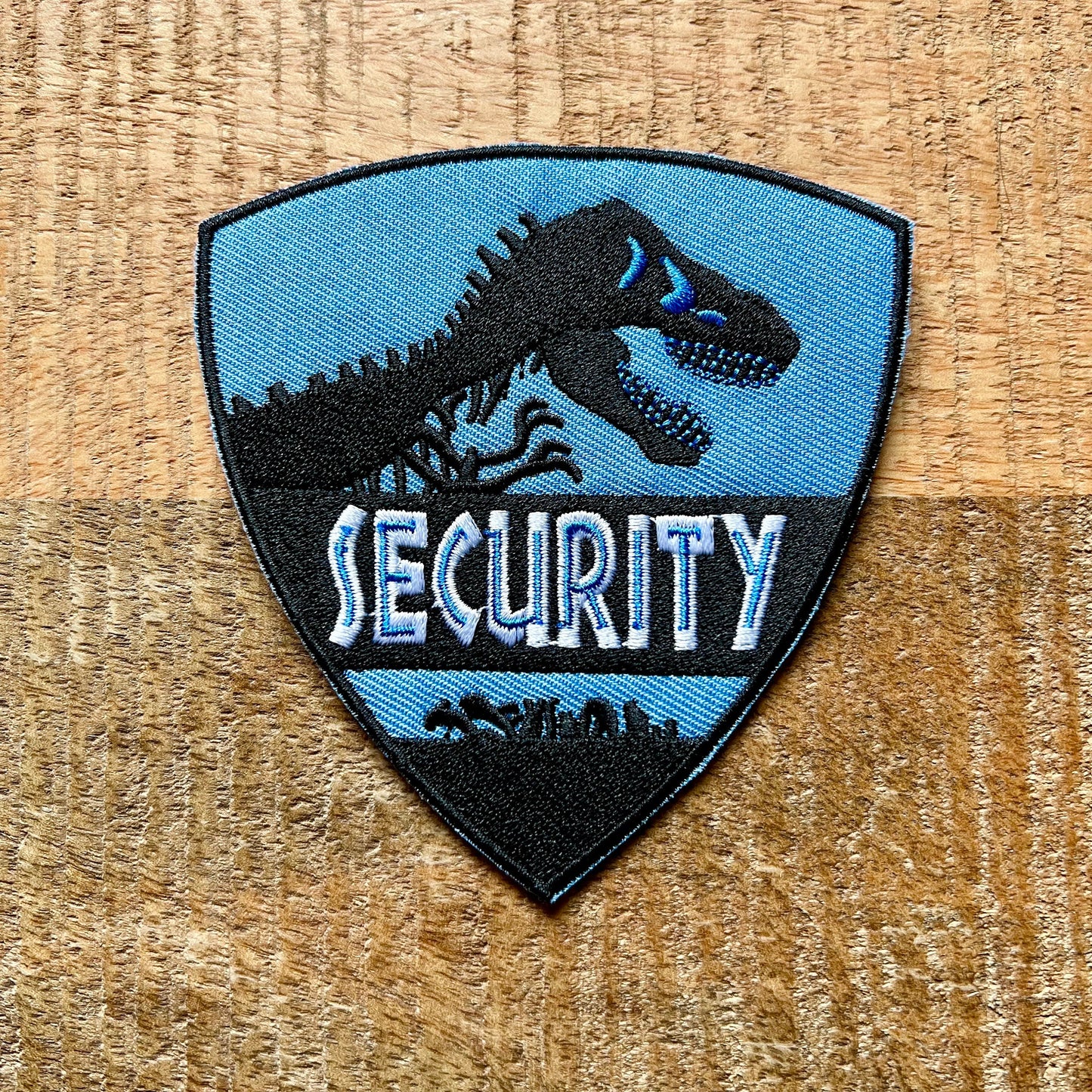 Jurassic World Security Uniform Embroidered Patch Iron On Sew Badge DIY Prop Costume Nublar Island InGen Park Blue Dino Dinosaur T Rex