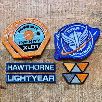 Lightyear Mission Infinity XL01 Uniform Embroidered Patch Iron On Sew Badge Star Command Prop DIY Buzz Alisha Izzy Hawthorne Cat Sox Zurg
