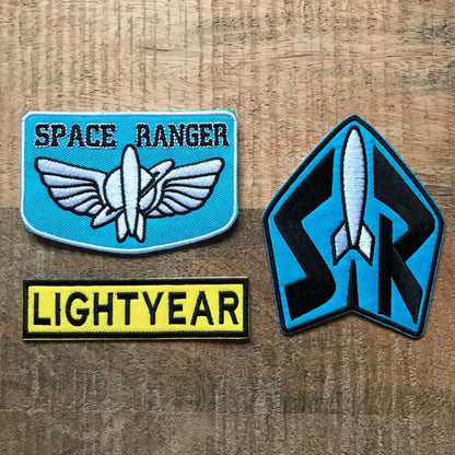 Toy Story Buzz Lightyear Space Suit Embroidered Patch Set Sew On Iron On Badge Space Ranger DIY Prop Costume Sheriff Woody Pixar Rex Zurg