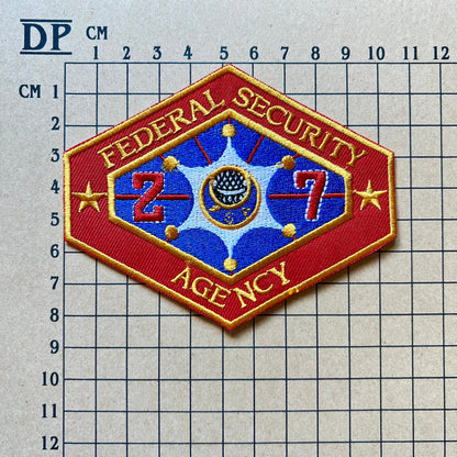 Outland Federal Security Agency Fsa Uniform Embroidered Patch Iron On Sew Badge DIY Prop Marshal William T. O'Niel Costume Jupiter Io Con-Am