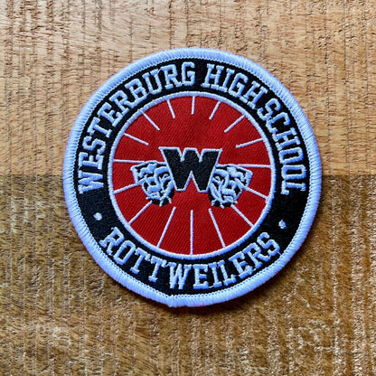Heathers Westerburg High School Rottweilers Embroidered Patch Uniform Iron On Sew Badge DIY Prop Veronica Sawyer Jason JD Dean Chandler Duke
