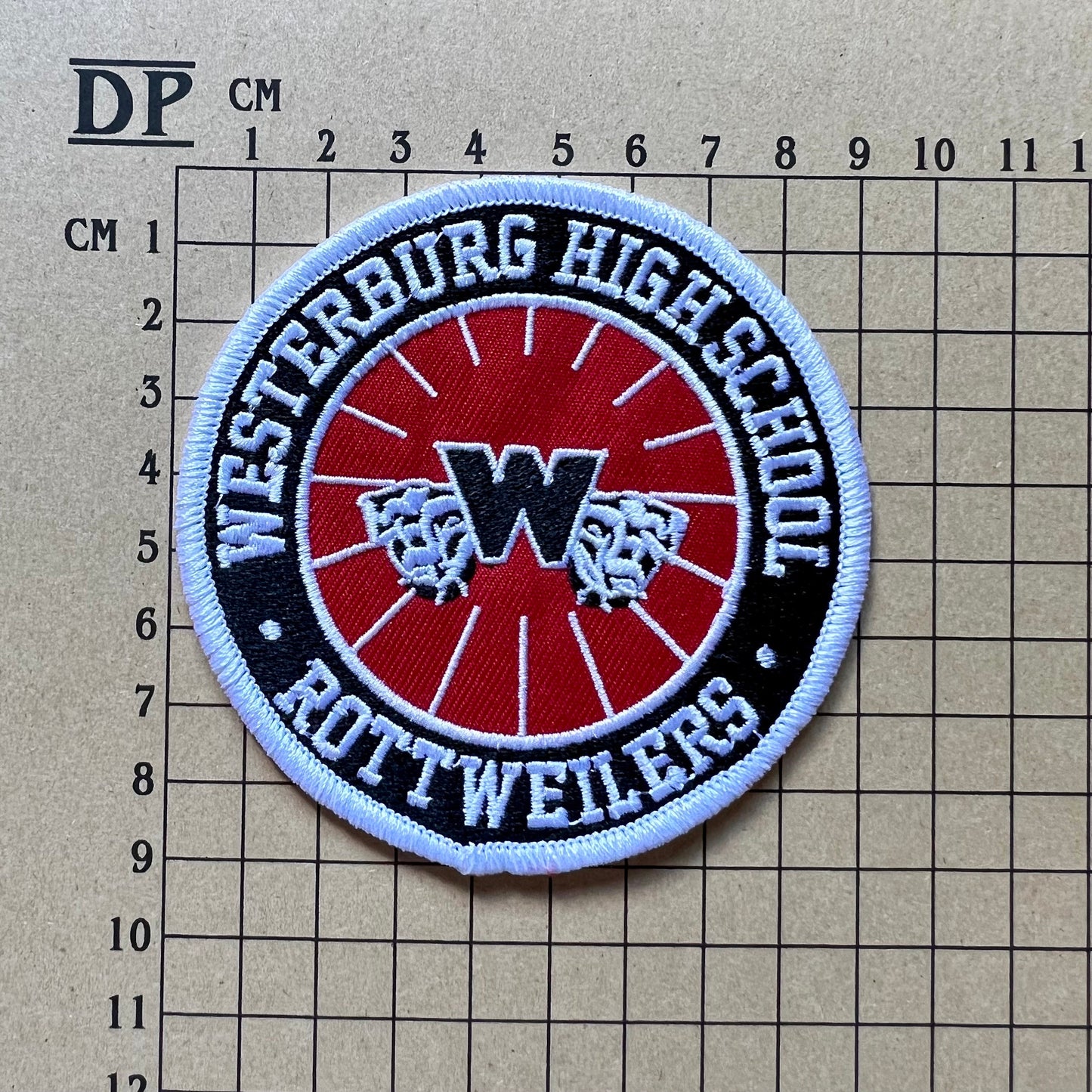 Heathers Westerburg High School Rottweilers Embroidered Patch Uniform Iron On Sew Badge DIY Prop Veronica Sawyer Jason JD Dean Chandler Duke