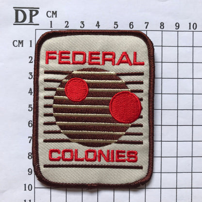 Total Recall Federal Colonies Uniform Embroidered Patch Sew On Iron On Badge Parche DIY Costume Carl Hauser Lori Quaid Demogorgon Patches DP