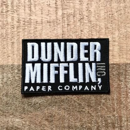 The Office Set Embroidered Sew On Iron On Patch Badge DIY Dunder Mifflin Dwight Schrute Farms Vance Refrigeration Scranton Strangler Costume