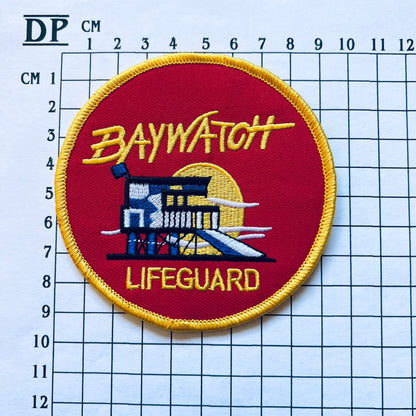 Bay Watch Life Guard Uniform Embroidered Sew On Iron On Patch Badge Parche DIY Costume Baywatch Lifeguard - Demogorgon Patches DP