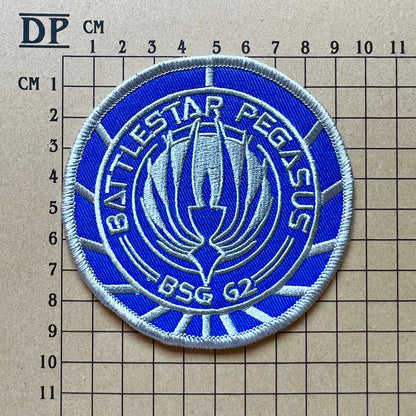 Battlestar Galactica Pegasus BSG 62 Uniform Embroidered Patch Iron On Sew Badge DIY TV Helena Cain Barry Garner Costume Prop Trs Kara Thrace
