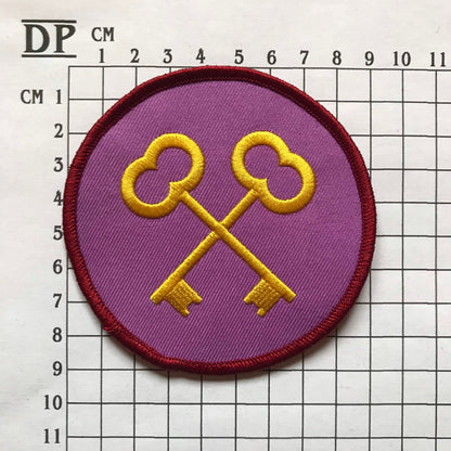 The Grand Budapest Hotel The Society of the Crossed Keys Patch Embroidered Sew On Iron On Badge DIY Costume Wes Anderson Zero Moustafa - DP