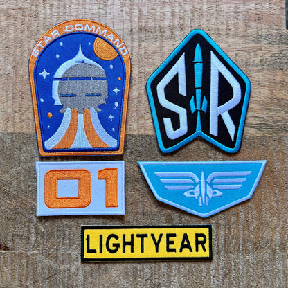 Lightyear Space Ranger Radish Mission Uniform Embroidered Patch Iron On Sew Badge Star Command Prop DIY Pixar Buzz Alisha Hawthorne Sox Zurg