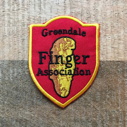 Community Greendale Finger Association Uniform Costume Patch Embroidered Sew On Iron On Badge Parche DIY TV Show Annie Jeff Troy Abed Chang