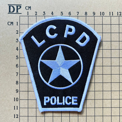 T. J. Hooker LCPD Academy Uniform Embroidered Patch Iron On Sew Badge Diy Prop Police Sergeant Officer Stacy Sheridan Vince Vicki Costume